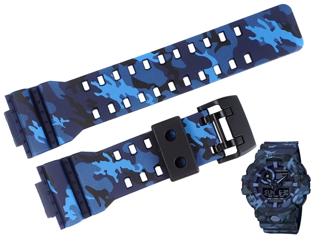 Oryginalny pasek Casio G-Shock GA-700CM-2A niebieski kamuflaż